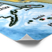 TX USA Map Poster (Ecke)