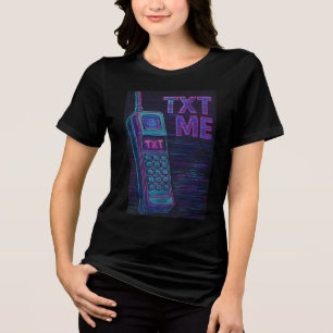 TXT ME Glitch T-Shirt – Vintage-Telefon-Vibes Tri-Blend Shirt