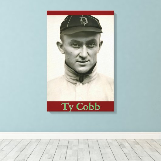 Ty Cobb Canvas Print Leinwanddruck (Insitu (Holzboden))