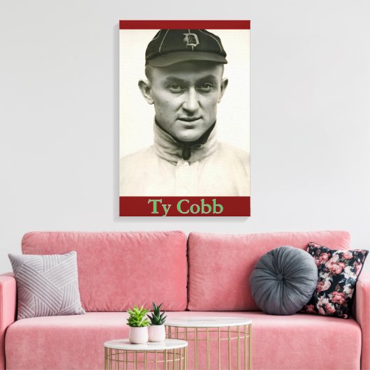 Ty Cobb Canvas Print Leinwanddruck (Insitu (Wohnzimmer))