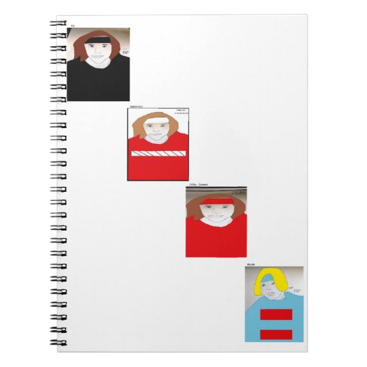 "Ty, Gabriel, John James und Nick" Zeichnend Notizblock (Vorderseite)