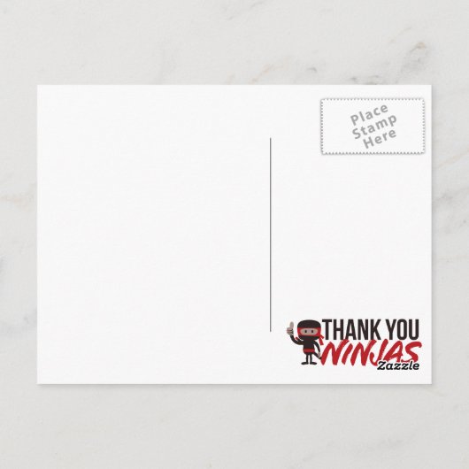 TY Ninjas Postkarten (Rückseite)