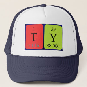 Ty Periodensystem-Namenhut Truckerkappe