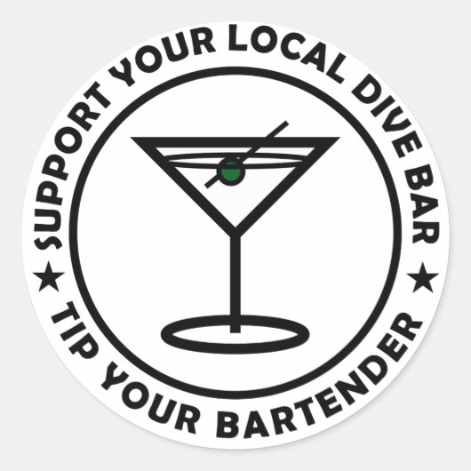 TYB Unterstützung für den lokalen Tauchgang Runder Aufkleber (Vorderseite)