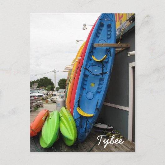 Tybee Canoes Postkarte (Vorderseite)