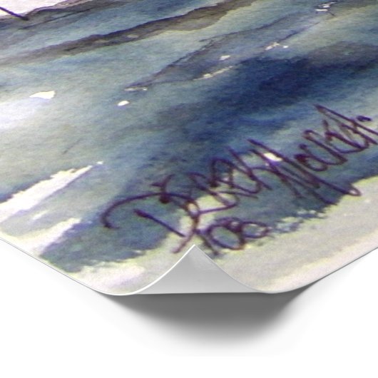 tybee_Insel_boat Poster (Ecke)