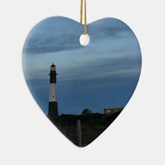 Tybee Insel-helles Haus-Savanne, GA Keramik Ornament (Rechts)