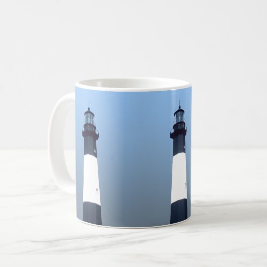 Tybee Insel-Leuchtturm Kaffeetasse (Vorderseite Links)