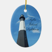 Tybee Insel-Leuchtturmverzierung Keramik Ornament (Vorne)