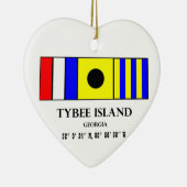 Tybee Insel-Seeflagge Keramikornament (Rechts)