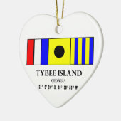 Tybee Insel-Seeflagge Keramikornament (Links)