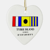 Tybee Insel-Seeflagge Keramikornament (Rechts)