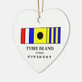 Tybee Insel-Seeflagge Keramikornament (Links)