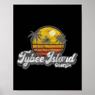 Tybee Island Ga Retro 70er Jahre Vintage Surfer-Ge Poster