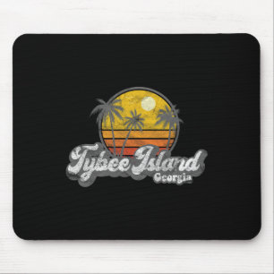 Tybee Island Ga Retro 70's Vintages Surfer-Geschen Mousepad