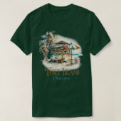 Tybee Island GA Tiki Bar Beach Wasserfarben-Design T-Shirt (Design vorne)