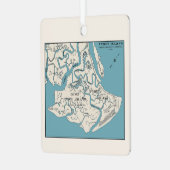 Tybee Island Georgia 1906 Map Ornament Aus Metall (Vorderseite links)