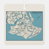 Tybee Island Georgia 1906 Map Ornament Aus Metall (Rückseite)