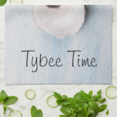 Tybee Island Georgia Blue Oyster Design Geschirrtuch (Gefaltet)