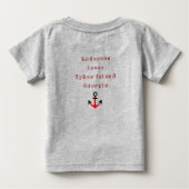Tybee Island Georgia Cute Sailboat with Name Baby T-shirt (Rückseite)