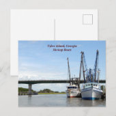 Tybee Island Georgia Fischerboote Postkarte (Vorne/Hinten)