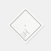 Tybee Island Georgia Karte Elegant Wedding Serviette (Ecke)