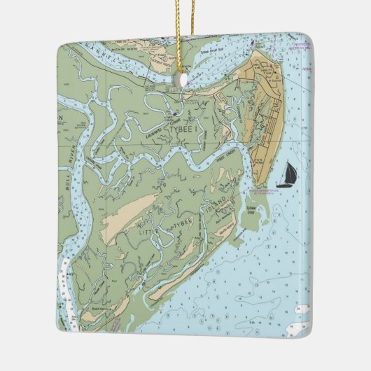 Tybee Island Georgia Keramikornament (Links)