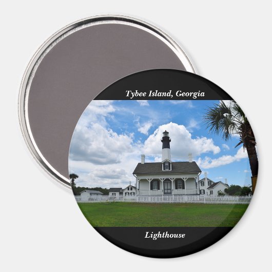 Tybee Island, Georgia Lighthouse Magnet (Vorderseite/Rückseite)