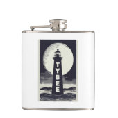 Tybee Island Georgia Lighthouse Moon Flachmann (Vorderseite)