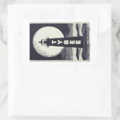 Tybee Island Georgia Lighthouse Moon Rechteckiger Aufkleber (Tasche)