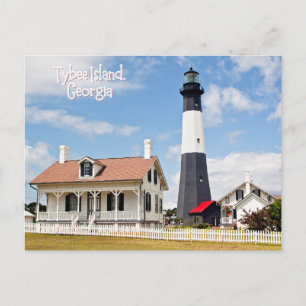 Tybee Island Georgia Lighthouse Postkarte