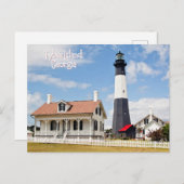 Tybee Island Georgia Lighthouse Postkarte (Vorne/Hinten)