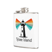 Tybee Island Georgia Lighthouse Rainbow Flachmann (Links)