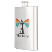 Tybee Island Georgia Lighthouse Rainbow Flachmann (Links)