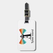 Tybee Island Georgia Lighthouse Rainbow Gepäckanhänger (Vorderseite vertikal)