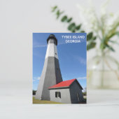 Tybee Island Georgia Lighthouse Travel Postkarte (Stehend Vorderseite)