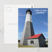 Tybee Island Georgia Lighthouse Travel Postkarte (Vorne/Hinten)