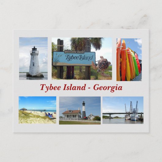 Tybee Island, Georgia Postcard Postkarte (Vorderseite)
