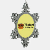 Tybee Island Georgia Schneeflocken Zinn-Ornament (Links)