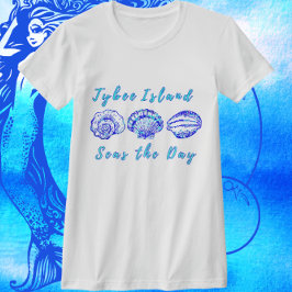 Tybee Island Georgia Seas the Day Hübsch Seashell T-Shirt