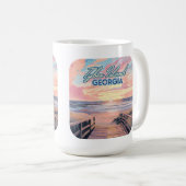 Tybee Island Georgia Sunrise Beach Savannah Kaffeetasse (VorderseiteRechts)