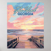 Tybee Island Georgia Sunrise Beach Savannah Poster (Vorne)