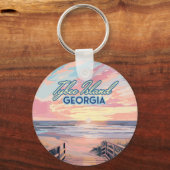 Tybee Island Georgia Sunrise Beach Savannah Schlüsselanhänger (Vorderseite)