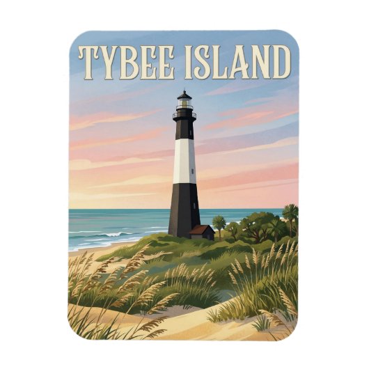 Tybee Island Leuchtturm Magnet (Vertikal)