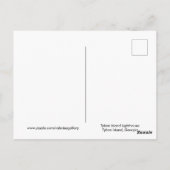 Tybee Island Lighthouse Georgia American Flag Postkarte (Rückseite)