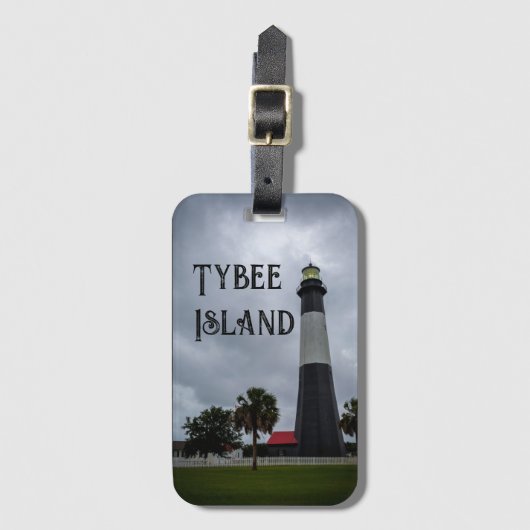 Tybee Island Lighthouse Gepäckanhänger (Vorderseite Vertikal)