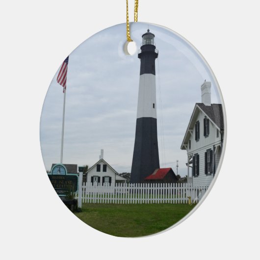 Tybee Island Lighthouse Keramik Ornament (Links)