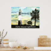 TYBEE Island Lighthouse Kunstgeschenke, ... Poster (Küche)