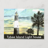 TYBEE Island Lighthouse Kunstgeschenke, ... Postkarte (Vorderseite)