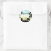 TYBEE Island Lighthouse Kunstgeschenke Runder Aufkleber (Tasche)